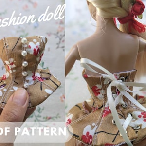 Poppy Parker Peplum top PDF sewing pattern for Fashion Royalty Integrity toys Nu face 12.5&quot; fashion doll evening dress, doll clothes