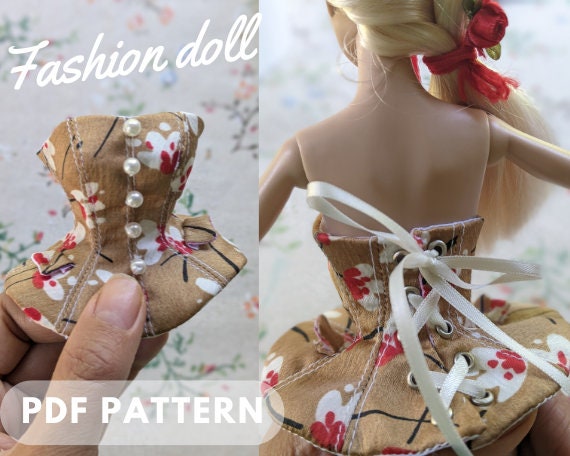 Poppy Parker Peplum top PDF sewing pattern for Fashion Royalty Integrity toys Nu face 12.5" fashion doll evening dress, doll clothes