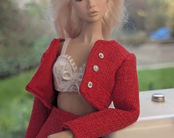 Patrón de costura realista para muñeca: minifalda y blazer corto para Poppy Parker, Fashion Royalty, muñecas similares de 30 cm (12").