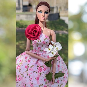 PDF sewing pattern Fashion Royalty Poppy Parker summer dress  Integrity toys Nu face 12.5&quot; fashion doll clothes youtube tutorial