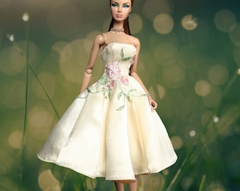 PDF Doll Sewing Pattern Poppy parker evening dress Integrity Toys Fashion Royalty, Nu. Face 12.5&quot; doll bridal ball gown YouTube tutorial