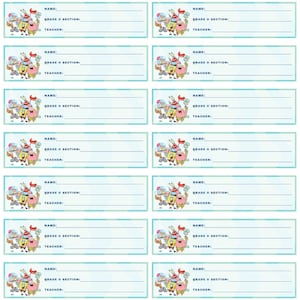 Cute Character Subject Labels | Canva Editable Template | Digital ...