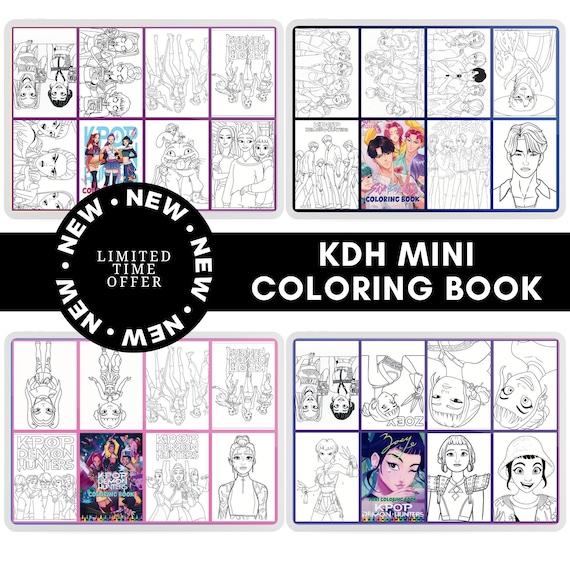 KPOP Coloring Book PDF | Mini KDH Instant Download | Cute Anime