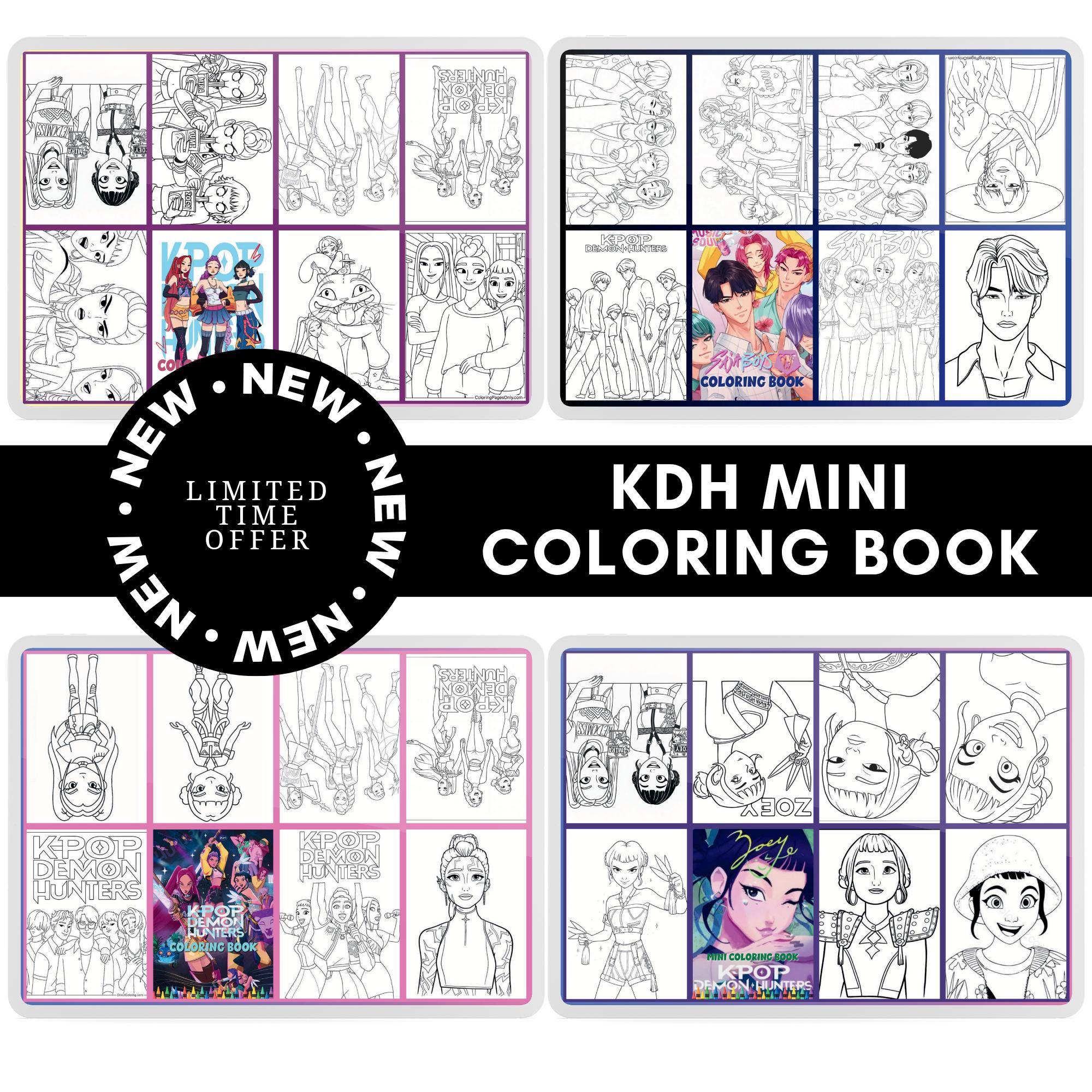 KPOP Coloring Book PDF | Mini KDH Instant Download | Cute Anime