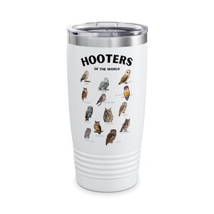 Hooters of the World Tumbler, 20oz Insulated Cup for Bird Lovers, Wildlife Gifts, Cute Travel Mug, Nature Lover Drinkware
