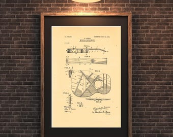 Patentkunstdruk muziekinstrument: vintage muziekdecor