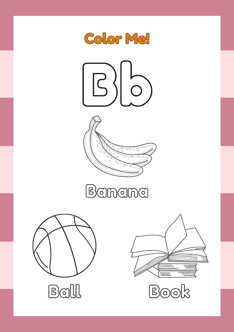 ABC Colouring Book - Etsy