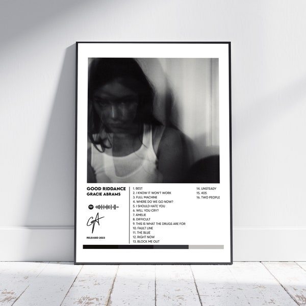 Gracie Abrams Good Riddance Album Cover Print Poster Minimalist Album Cover Poster, Album Prints, Digital Download