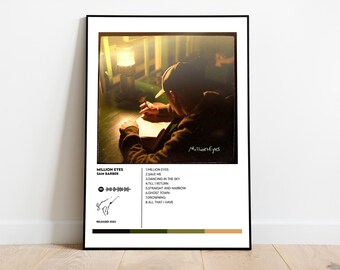 Sam Barber Million Eyes Album Cover Print Poster Minimalist Album Cover Poster, Album Prints, Digital Download