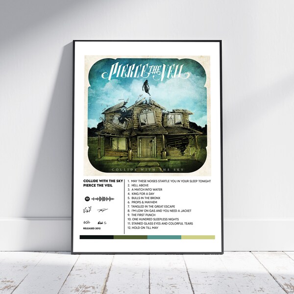 Pierce the Veil Poster | Collide With The Sky Poster | 4 Colors | Album Poster Print | Rock Music Posters | Wall Decor Posters | Album Cover