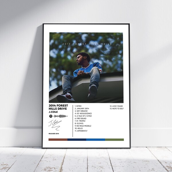 J.Cole 2014 Forest Hills Drive Album Cover Print Poster Minimalist Album Cover Poster, Album Prints, Digital Download