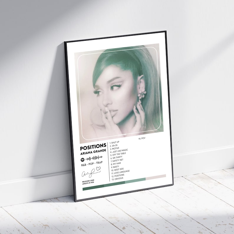 Ariana Grande Positions Album Cover Print Poster Minimalist Album Cover