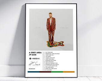 Jp Saxe A Grey Area Album Cover Print Poster Minimalist Album Cover Poster, Album Prints, Digital Download