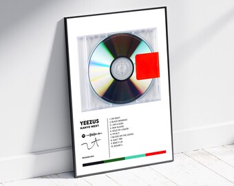 Kanye West Yeezus Album Cover Print Poster Minimalist Album Cover Poster, Album Prints, Digital Download