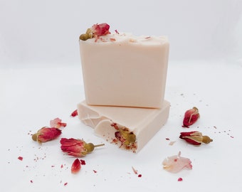 Soaphee Rose Clay Handmade Soap - Cold Processed Soap Bar, Zero Waste, Artisan Soap, Giveaway, Favors, Events, Party, Wedding,