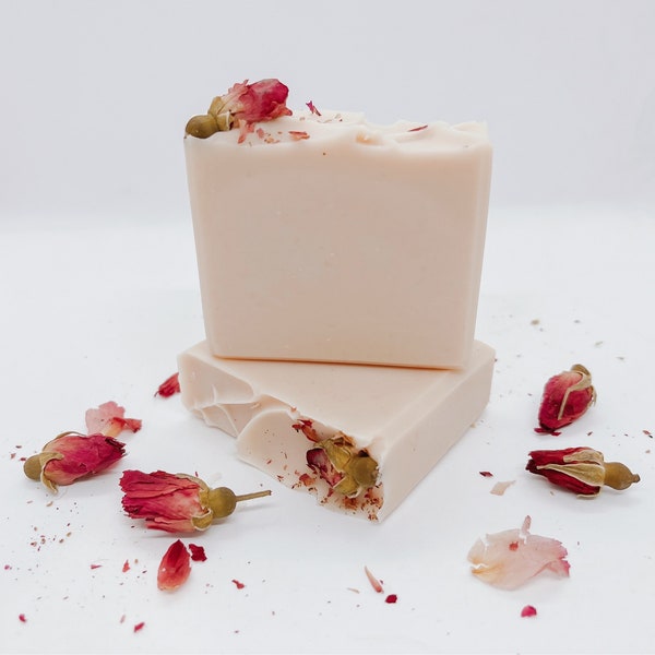 Soaphee Rose Clay Handmade Soap - Cold Processed Soap Bar, Zero Waste, Artisan Soap, Giveaway, Favors, Events, Party, Wedding,