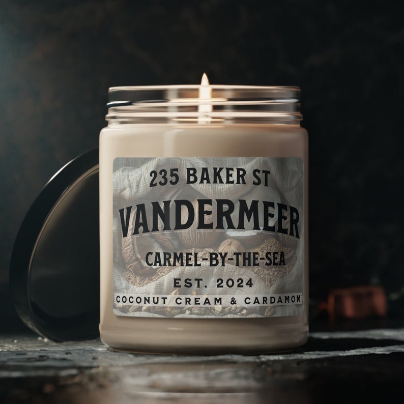 Custom Address Housewarming Gift Candle Scentedunscented Vegannontoxic Natural Soy Wax Blend