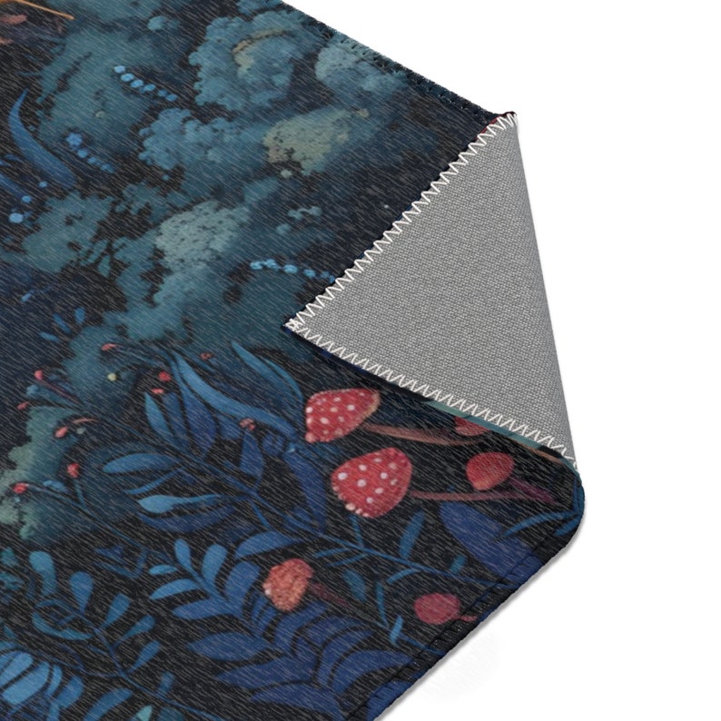 Toadstool Rug Moonlit Toadstool Path Area Rug | Enchanted Forest Design | Whimsical ...