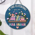 Custom 3D Teacher Door Hanger, Gift For Teacher, Floral Teacher Name Door Hanger, Classroom Decor, Back To School Gift, Teacher Welcome Sign