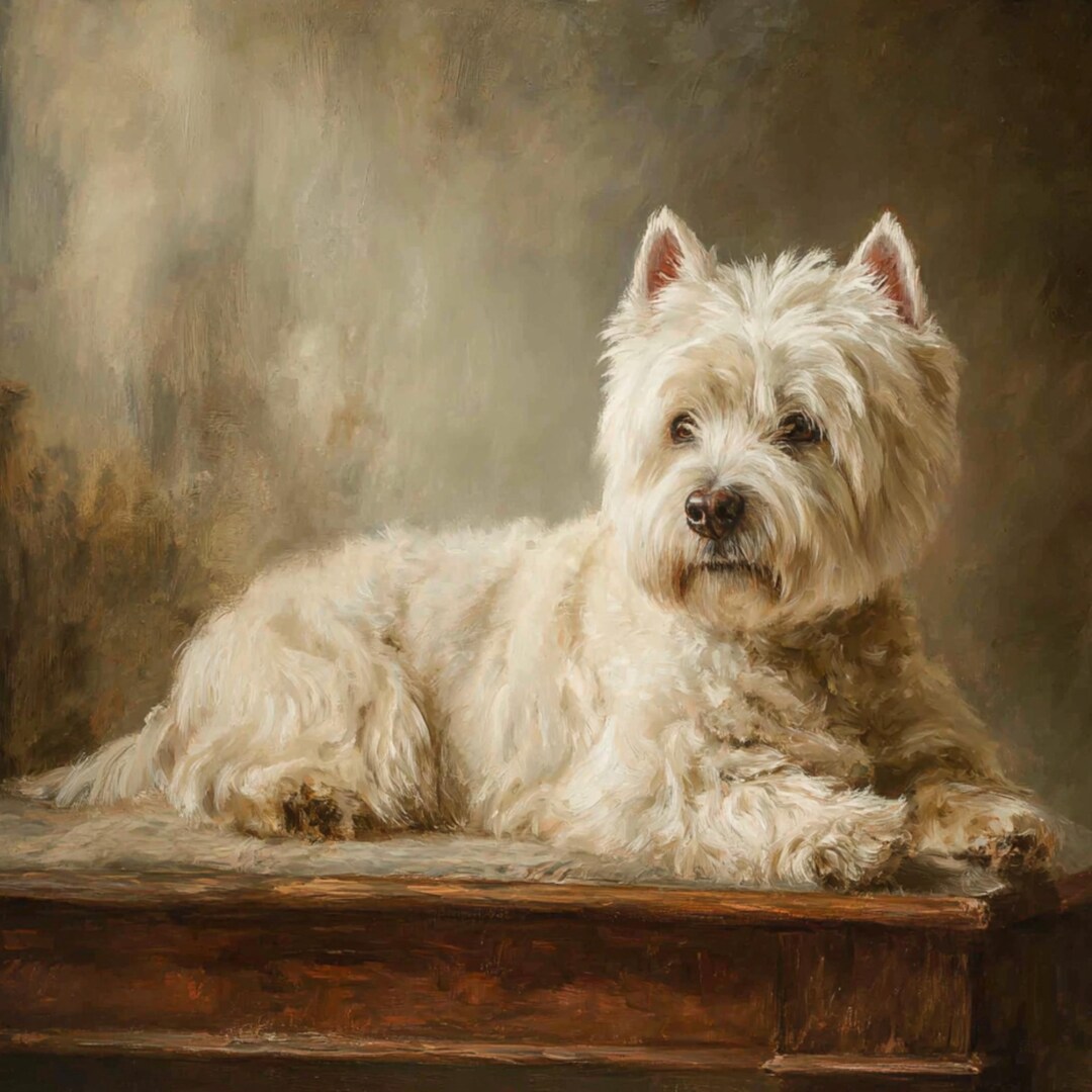 Westie Dog Printable Art Print | Classic Terrier Portrait | Neutral ...