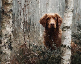 Red Setter Wandkunst | Irish Setter Printable | Jagdhund Digitaler Download