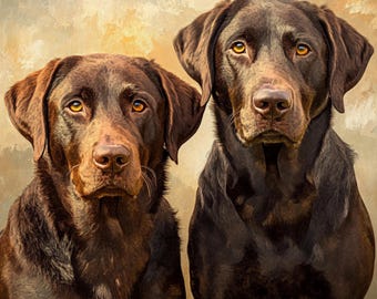 Labrador Hund Kunstdruck | Rustikales Shooting Dog Portrait | DRUCKBARE Digital Download