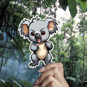 Kawaii Drop Bear Sticker | Cryptids & Mythical Creatures | High Quality Vinyl Decal for Laptop, Water Bottle, Tumbler, Phone