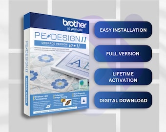 PE DESIGN 11 | Full Pack | Sewing Embroidery Software | Full Plugins Work with all Windows 32+64 Bit | Pe-Design 11.31