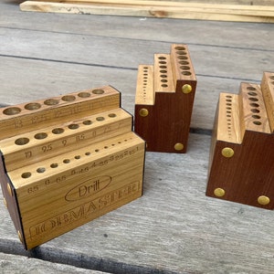 Wooden Box for Holding Drill Bits, JOBMASTER Brand, Can Hold Sizes From ...