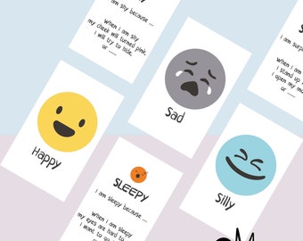 Flashcard emotions learning tools for toddler at home
