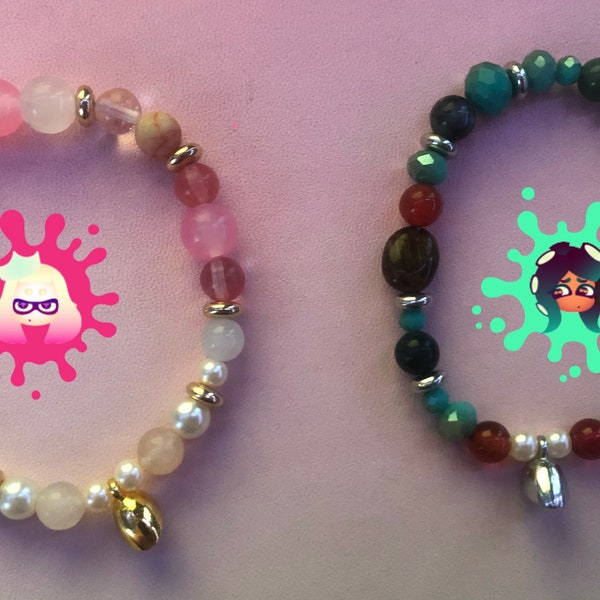 Marina and Pearl Matching Gemstone Bracelets