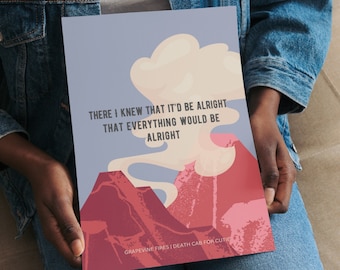 Cartel lírico de Death Cab For Cutie "Grapevine Fires" // Descarga digital A4