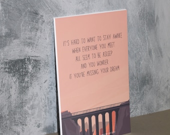 Death Cab For Cutie "Bixby Canyon Bridge" Cartel lírico // Descarga digital imprimible