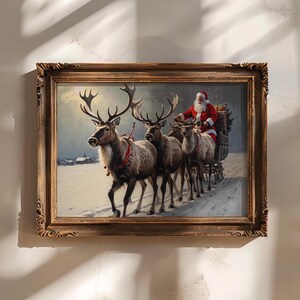 Santa Claus Wall Art – Festive Digital Christmas Print for Holiday Decor