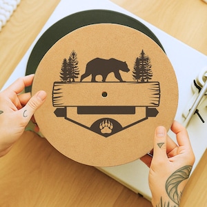 Cork Slipmat for Turntable – Handmade Vinyl Record Mat, DJ Slipmat Gift, Custom Audiophile Accessory, Gift for Vinyl Lover