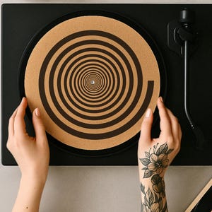 Cork Slipmat for Turntable – Handmade Vinyl Record Mat, DJ Slipmat Gift, Custom Audiophile Accessory, Gift for Vinyl Lover