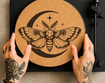 Cork Slipmat for Turntable – Handmade Vinyl Record Mat, DJ Slipmat Gift, Custom Audiophile Accessory, Gift for Vinyl Lover
