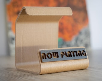 Now Playing,Vinyl Record Stand, Freestanding LP Display, Desk Vinyl Record Stand, Minimalist Standalone Vinyl Record Holder