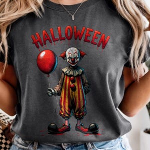 Payaso espeluznante de Halloween PNG: Arte de terror sangriento, diseño de sublimación