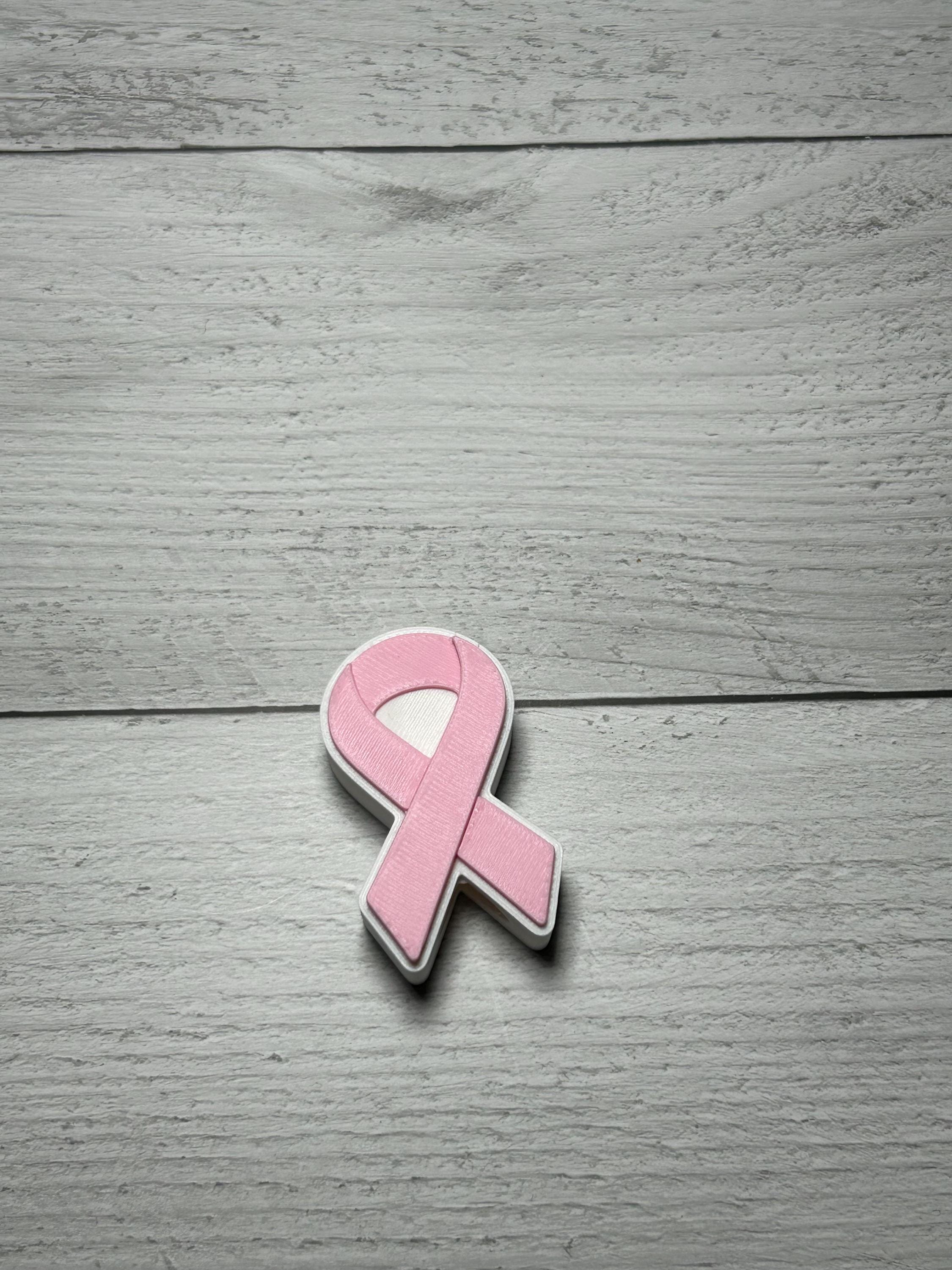 3D Printed Breast Cancer Awareness Ribbon Straw Topper - Etsy