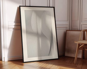 Abstract Line Art Print: Modern Minimalist Wall Decor (Digital Download)