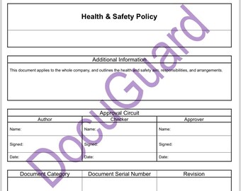 Health and Safety Policy Template