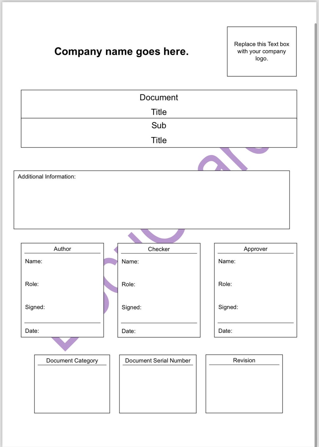 Basic Cover Page Template - Etsy UK