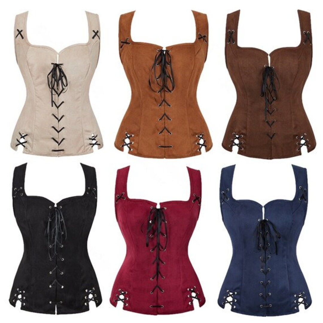 Viking Corset Top for Women, Renaissance Corset Medieval Cosplay