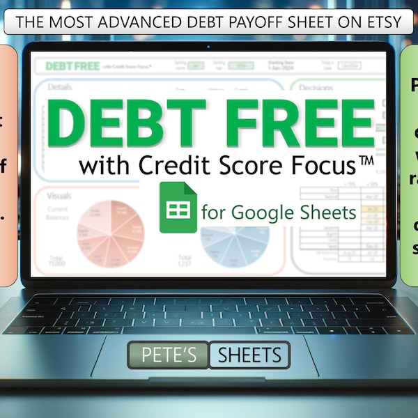 Debt Payoff Tracker Google Sheets Debt Snowball Spreadsheet Credit Score Credit Card Payoff Tracker Credit Utilization Tracker Avalanche