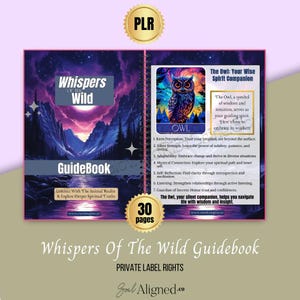 Apresentando Whispers of the Wild Oracle! Animal Spirit Oracle Card Deck. PLR. Animal Meditation Deck. Animal Guidance Divination Cards