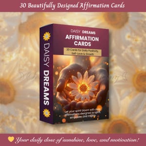 Affirmation Deck: Manifest Positivity with Daisy Dreams. Transform Your Mindset Instantly. PLR. Elevate Your Energy and Uplift Your Spirit