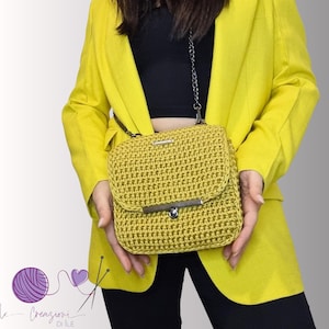 Crochet Bag - 100% Handmade / Women&#39;s Bag / Premium Handwoven Bag / Black Bag / Bag for Woman, Gifts for Her