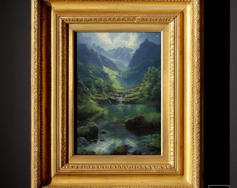 Original painting of Isle of Skye Scotland Print: Highland Mountain Landscape Art