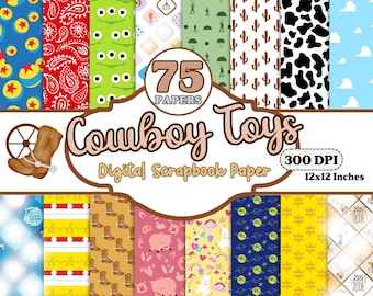 Toys Digital Paper Scrapbook, Toys Patterns, Toys Wallpaper Scrapbook JPEG